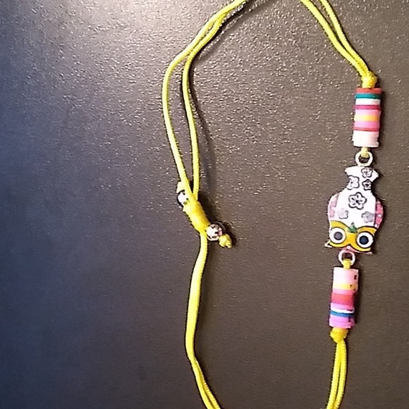 BBTO Gorgeous Owl Bracelet w Yellow Cording up to 10 inches - Picture 3 of 7